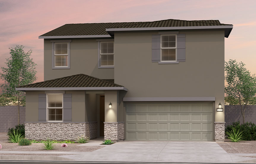 Brookfield Residential Alamar Highland Sage Dakota Elevation C - Traditional Southwest