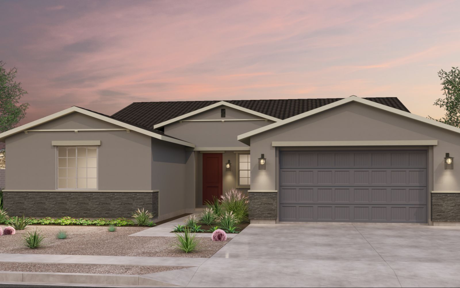 Brookfield Residential Blossom Rock Highland Mariposa Lily Elevation C - Traditional Southwest