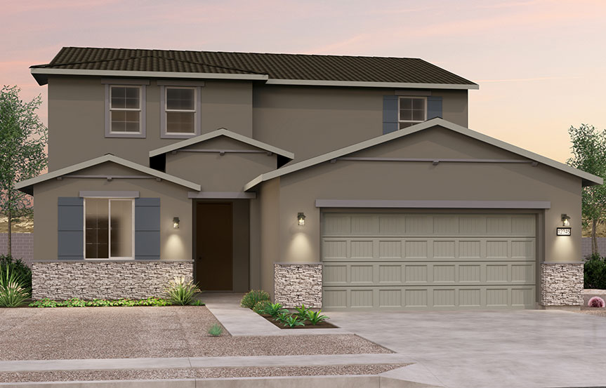 Brookfield Residential Blossom Rock Highland Ridge Ponderosa Elevation C - Traditional Southwest