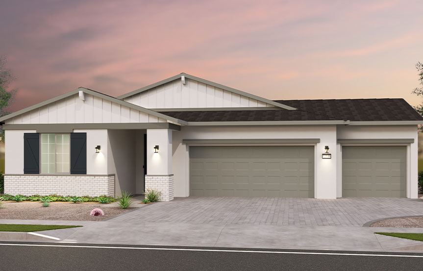 Brookfield Residential Alamar Highland Mariposa Ironwood Elevation B - Arizona Ranch