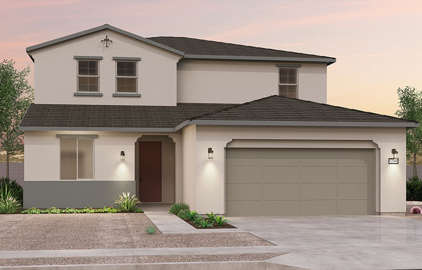 Brookfield Residential Blossom Rock Highland Ridge Ponderosa Elevation A - Spanish Colonial