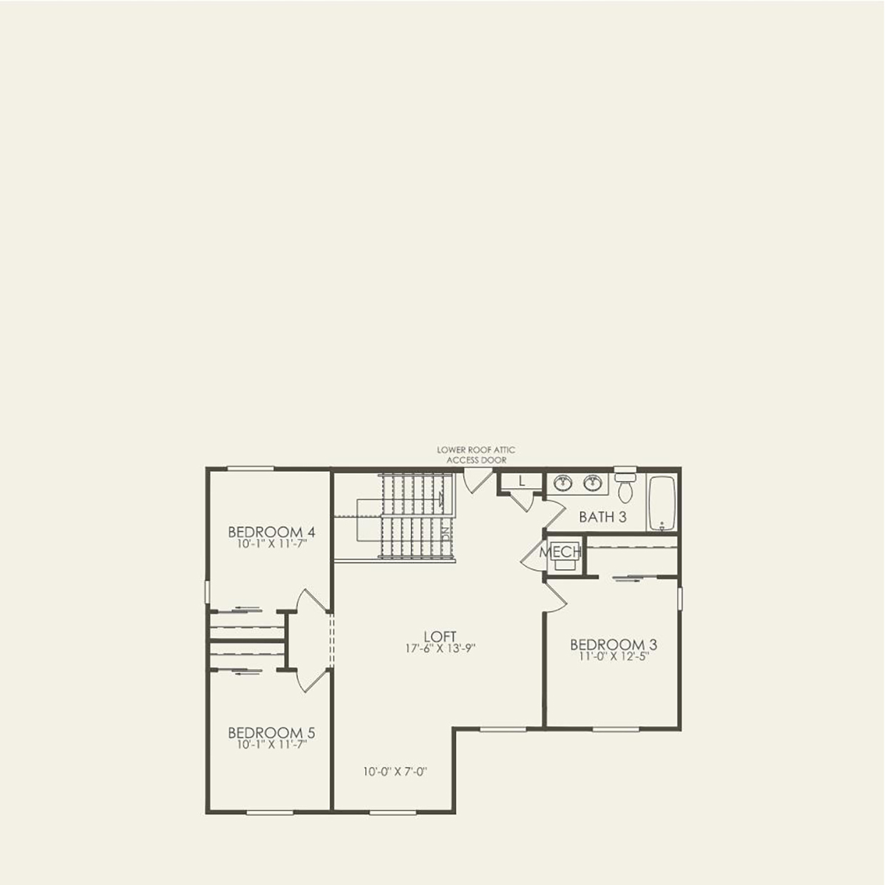 Starling upstairs floorplan by Pulte Homes in Alamar community in Avondale, AZ