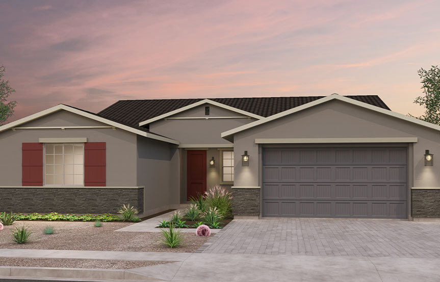 Brookfield Residential Alamar Highland Mariposa Lily Elevation C - Traditional Southwest