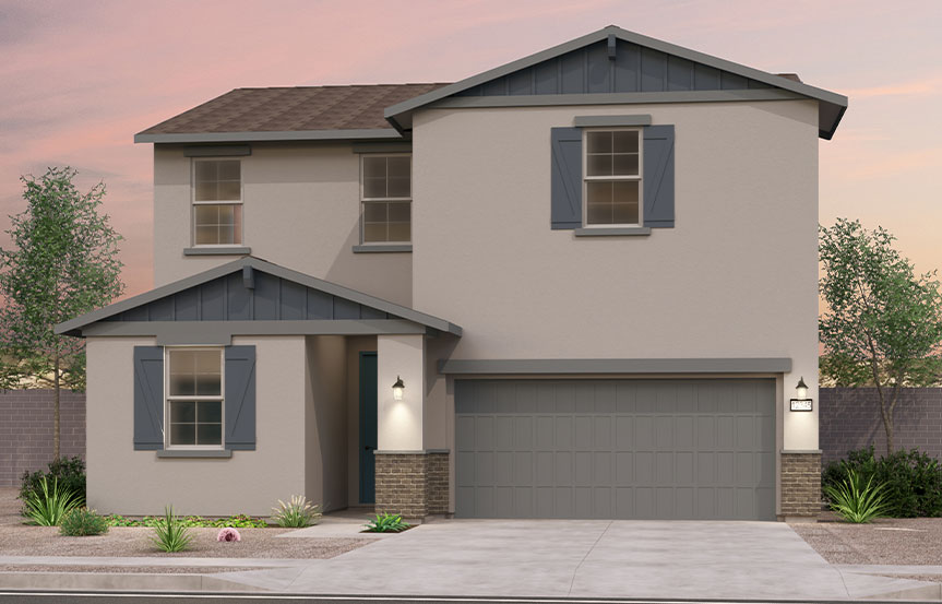 Brookfield Residential Alamar Highland Sage Dakota Elevation B - Arizona Ranch