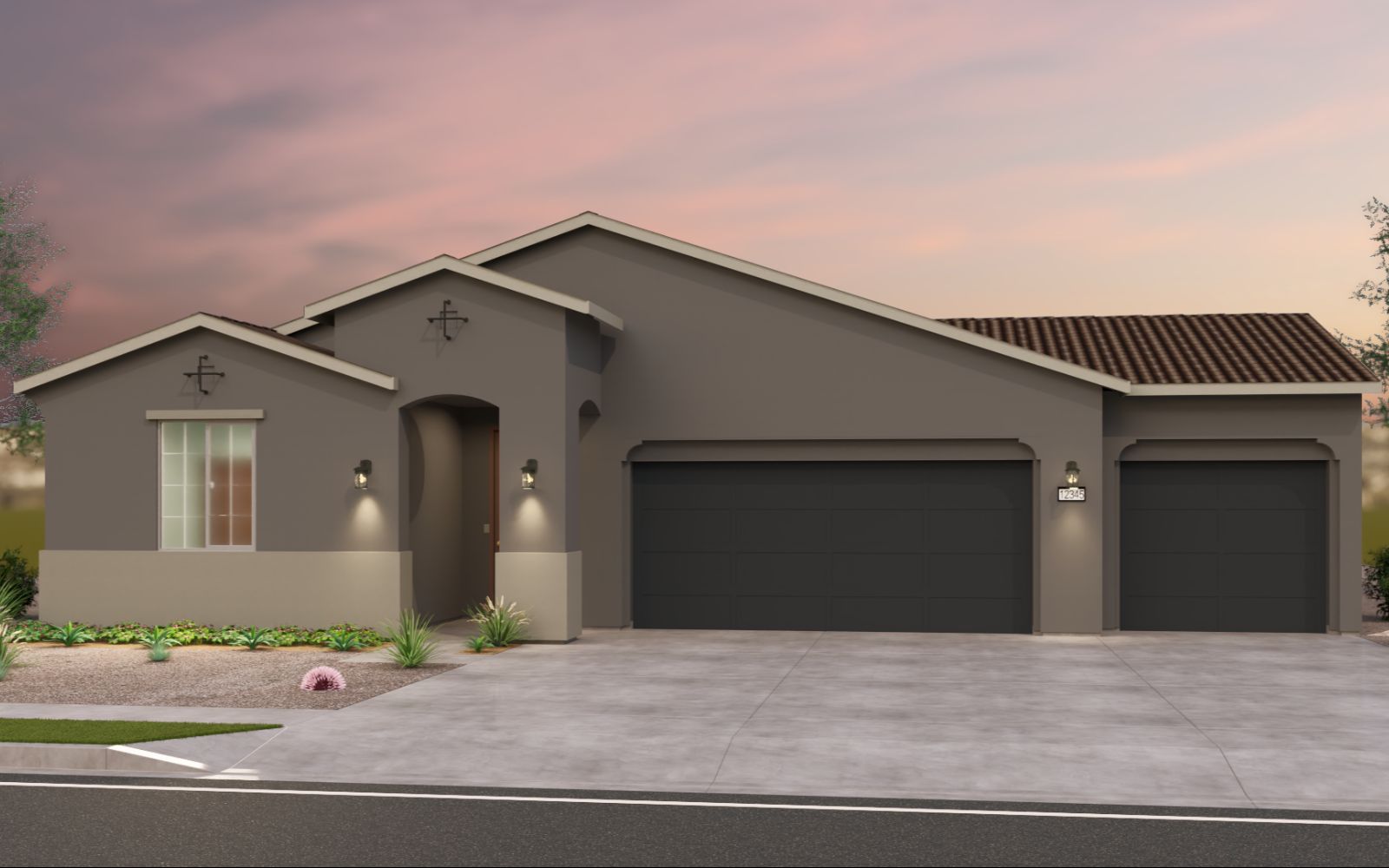Brookfield Residential Blossom Rock Highland Mariposa Ironwood Elevation A - Spanish Colonial