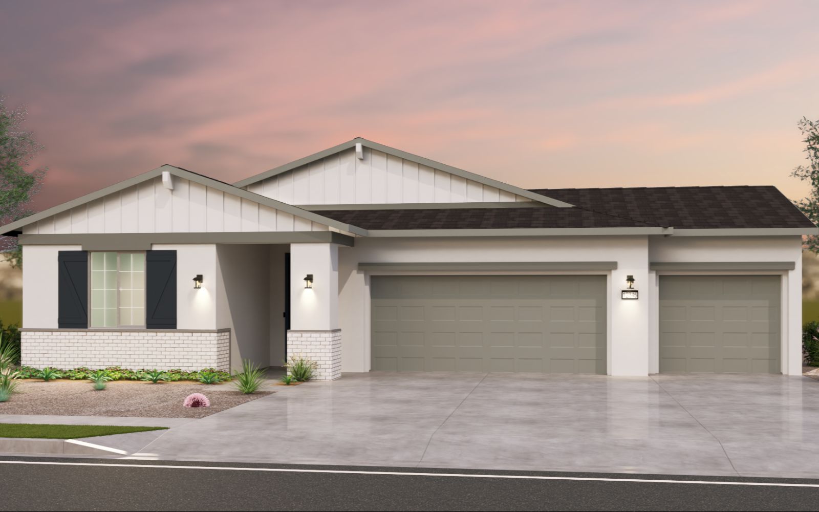 Brookfield Residential Blossom Rock Highland Mariposa Ironwood Elevation B - Arizona Ranch