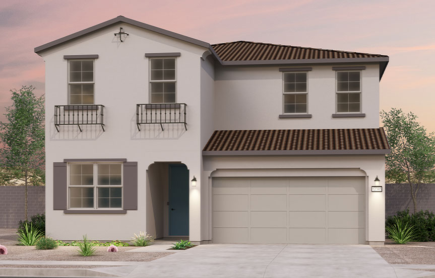 Brookfield Residential Alamar Highland Sage Rockrose Elevation A - Spanish Colonial