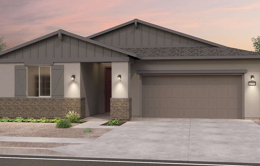 Brookfield Residential Blossom Rock Highland Ridge Laredo Elevation B - Arizona Ranch