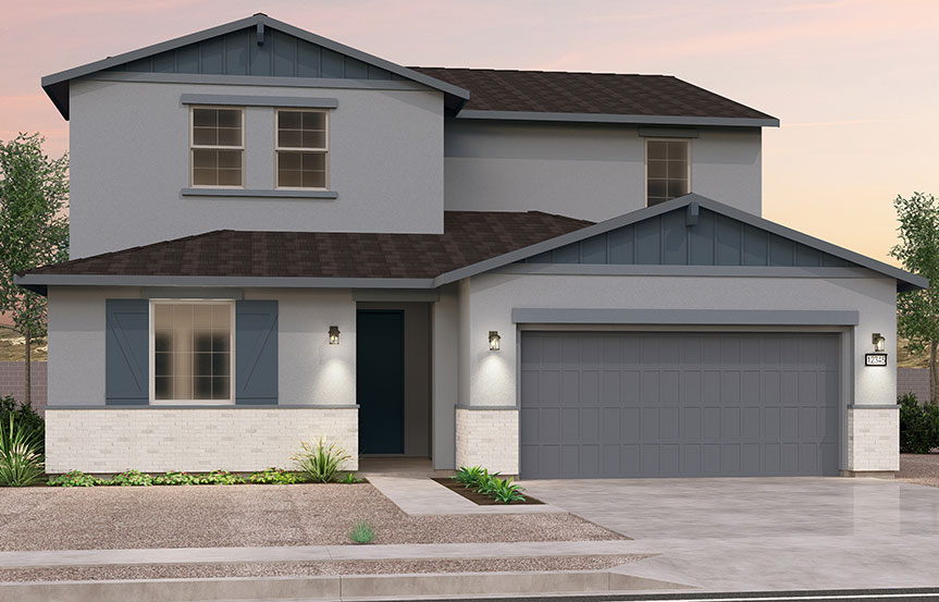 Brookfield Residential Blossom Rock Highland Ridge Heritage Elevation B - Arizona Ranch